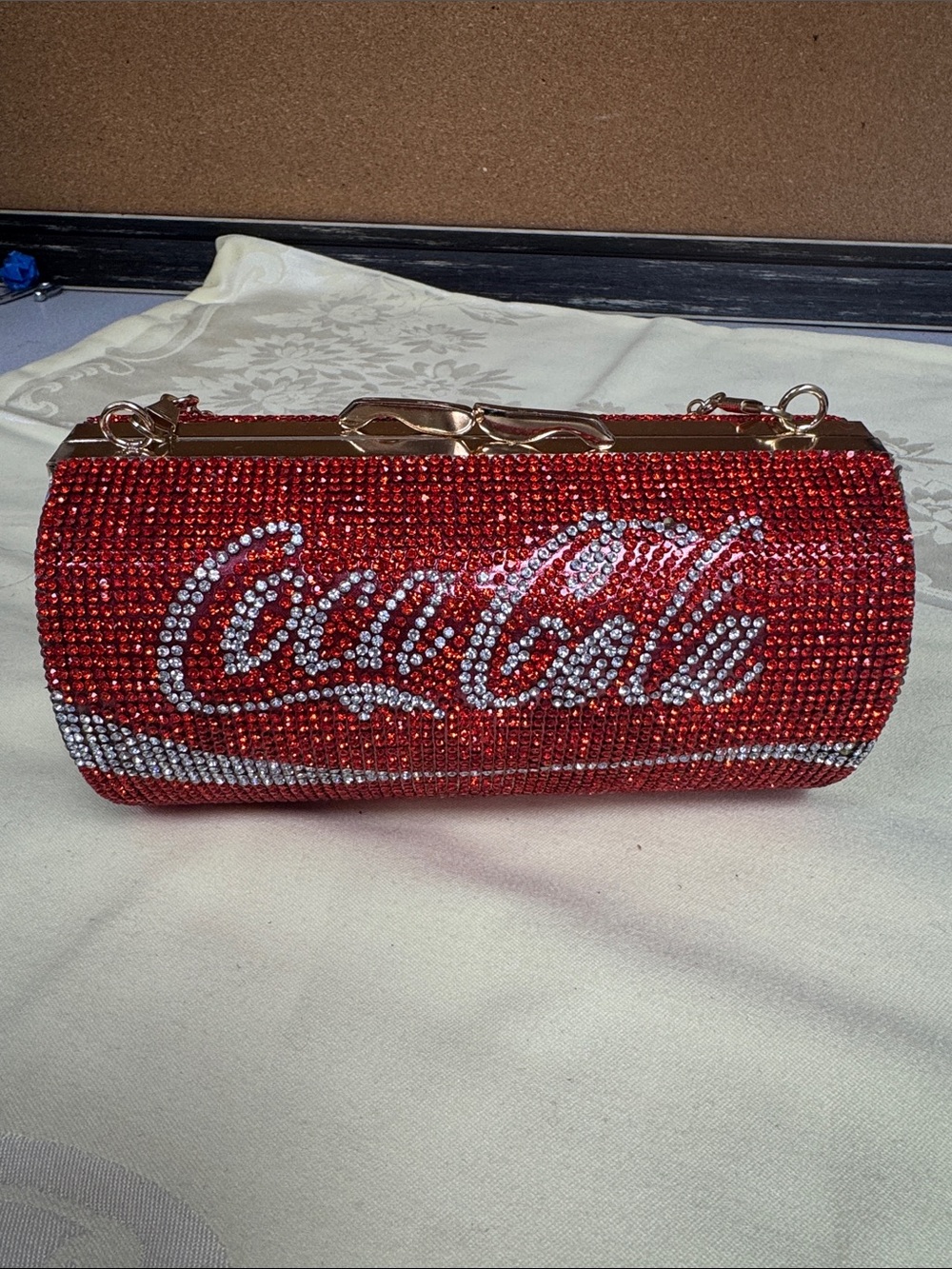 Coca Cola Red Crystal Logo Wristlet Clutch/Crossbody